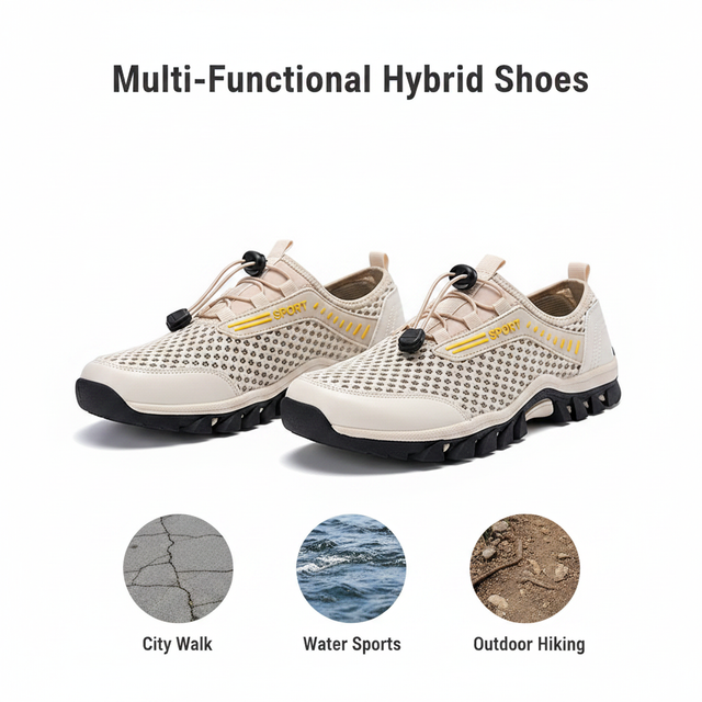 Premium Wide Toe Box Wading Shoes | High-Traction All-Terrain Hybrid Water Shoes